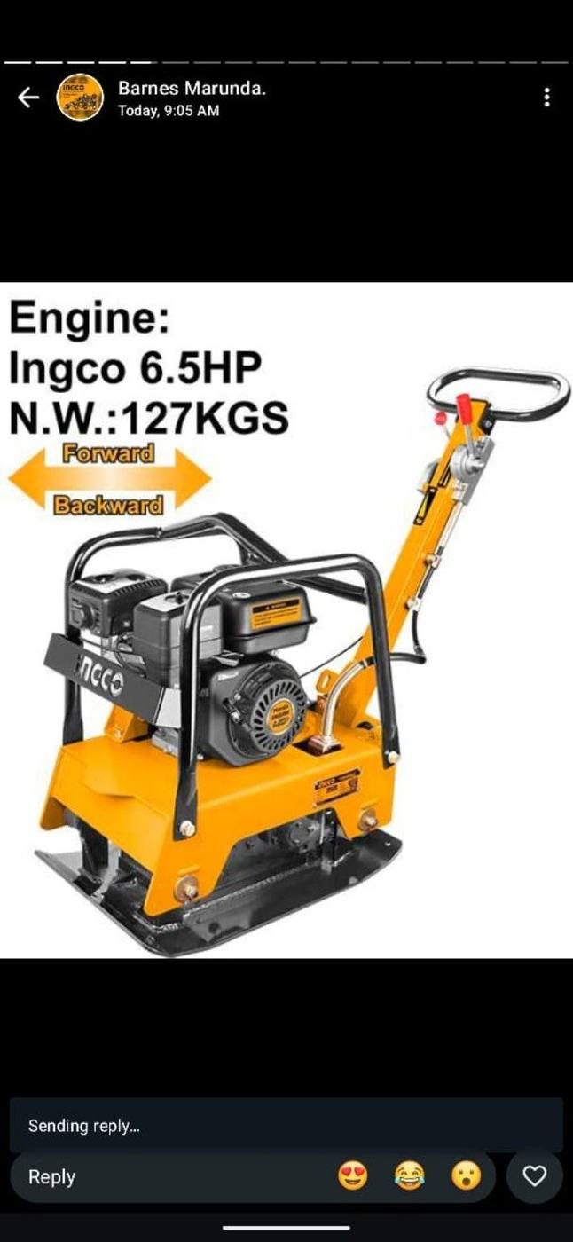 INGCO 6.5HP Plate Compactor (127 kg)